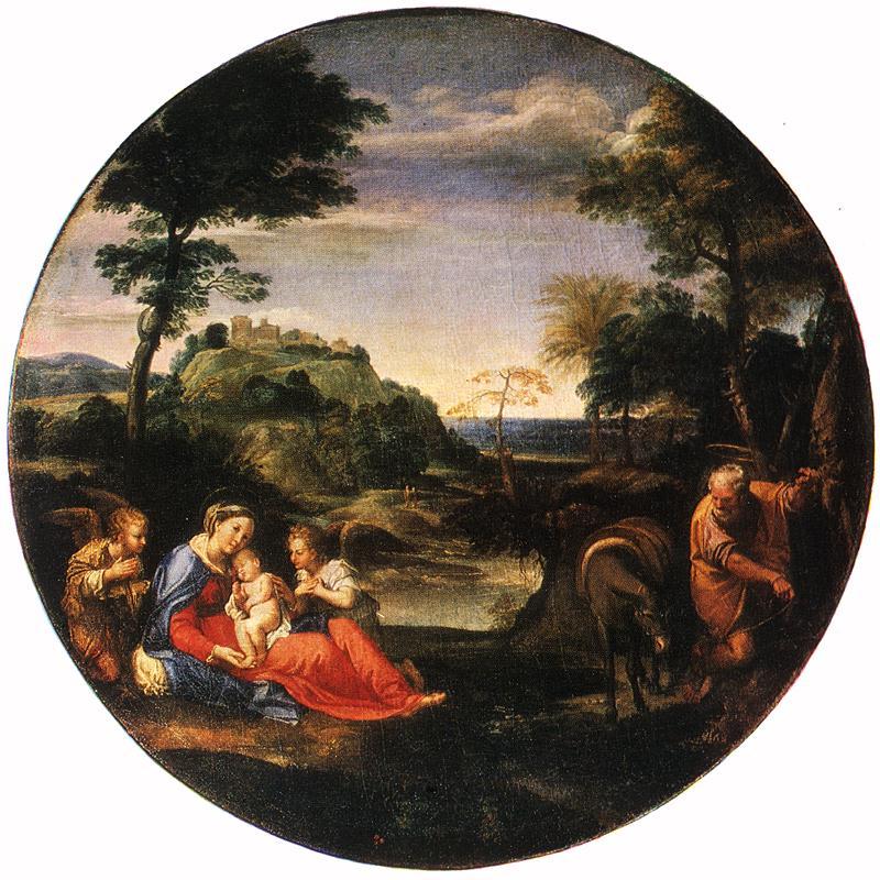 CARRACCI, Annibale Rest on Flight into Egypt ff Germany oil painting art